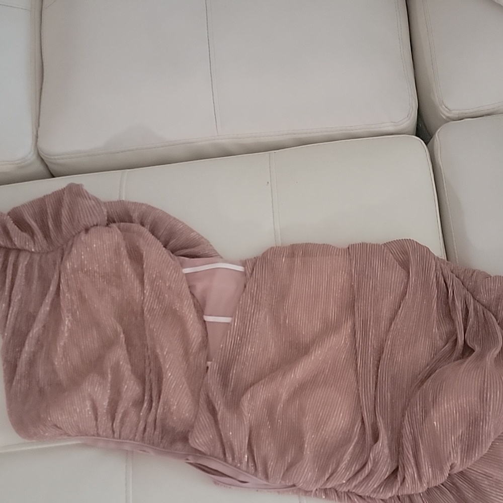 Mini pink beige cream dress - Picture 6 of 7
